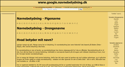 Desktop Screenshot of google.navnebetydning.dk