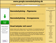 Tablet Screenshot of google.navnebetydning.dk
